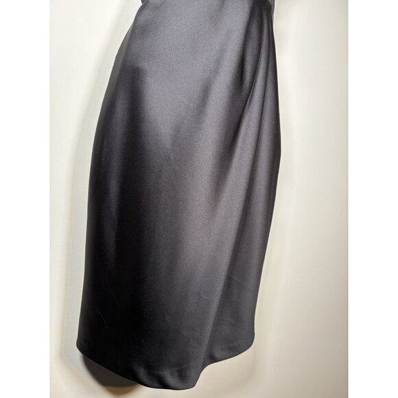 Alfred Angelo Black Strapless Sweetheart Neckline Hoco Wedding Guest LBD Size 6 - Picture 3 of 7
